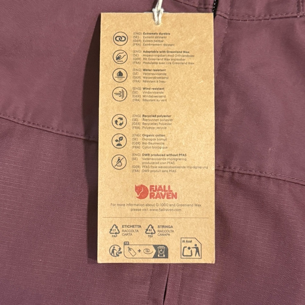 NWT Fjällräven Stina Jacket W – Women’s – Port (burgundy) extra small - Picture 4 of 8